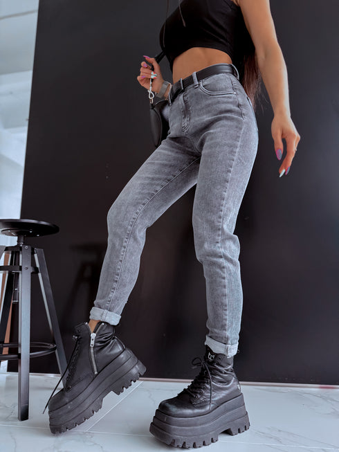 MOM FIT džinsa bikses "SILVER CITY" DJ2687 - PELĒKAS PRE-ORDER